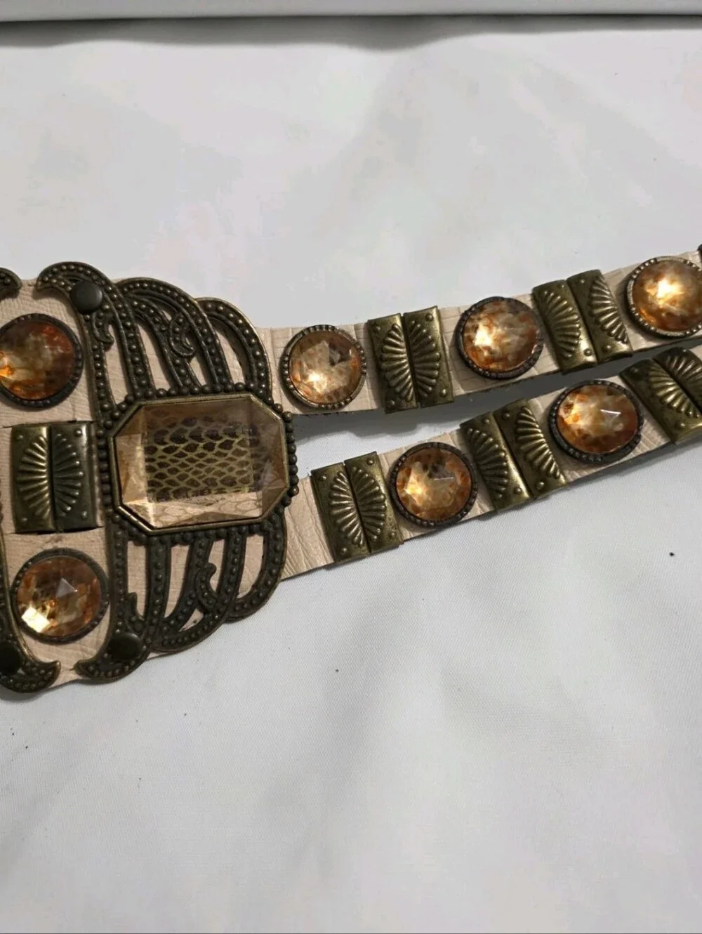 Vintage Rare Nina Arjani Handcrafted Leatherock Wide Belt